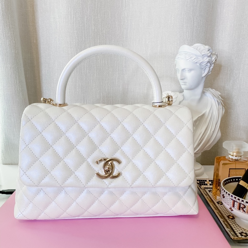 Chanel Iridescent Ivory Coco Handle Small/Medium